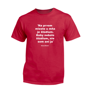 Myšlienky Politikov tričko Ružový študent Červená L