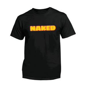 Naked Bananas tričko Naked s výhodami, oranžová Čierna XL