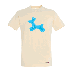 KIKA KÖVEŠOVÁ tričko Pes modrý - na pomoc týraným zvieratám Krémová S