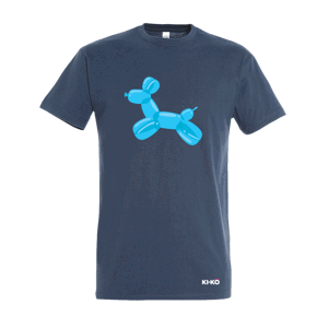 KIKA KÖVEŠOVÁ tričko Pes modrý - na pomoc týraným zvieratám Denim M