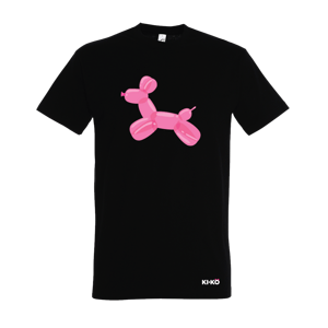 KIKA KÖVEŠOVÁ tričko Pes ružový - na pomoc týraným zvieratám Čierna M