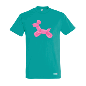 KIKA KÖVEŠOVÁ tričko Pes ružový - na pomoc týraným zvieratám Bledomodrá XXL