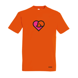 KIKA KÖVEŠOVÁ tričko Srdce - na pomoc týraným zvieratám Oranžová M