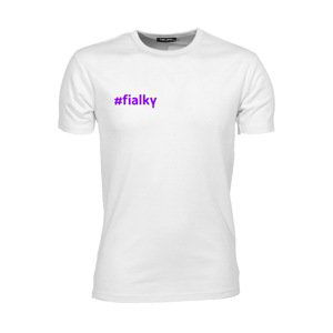 #FIALKY tričko Fialky Biela L