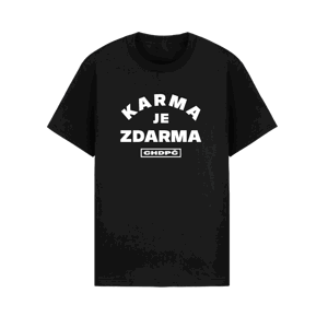 René Rendy tričko Karma je zdarma Čierna XL
