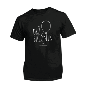 Myšlienky Politikov tričko Drž balónik Čierna XXL