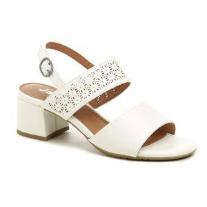 Jana 8-28368-42 biele dámske sandále na podpätku EUR 39
