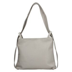 Dámska kožená batôžko-kabelka Italia Maria - svetlo šedá