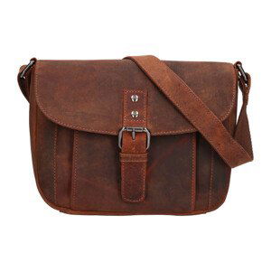 Dámska kožená crossbody kabelka Greenwood Anne - hnedá