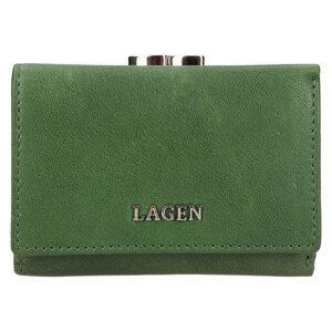 Malá dámska kožená peňaženka Lagen Kayra - zelená