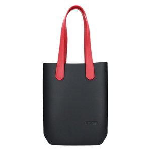 Dámska trendy kabelka Justo J-High - čierno-červená