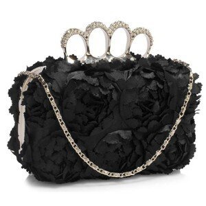 Dámska listová kabelka LS Fashion Flower- čierna