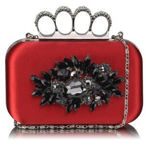 Dámska listová kabelka LS Fashion Crystal- červená