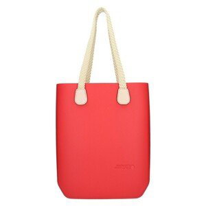 Dámska trendy kabelka Justo J-High - červeno-krémová