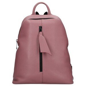 Dámský kožený batoh Italy Nina - růžová