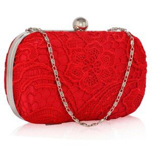 Dámska čipkovaná listová kabelka LS Fashion Emily - červená
