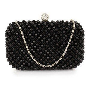 Dámska perličková listová kabelka LS Fashion Claire - čierna