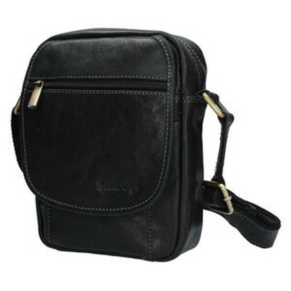 Pánska kožená taška cez rameno SendiDesign CT703 - čierna