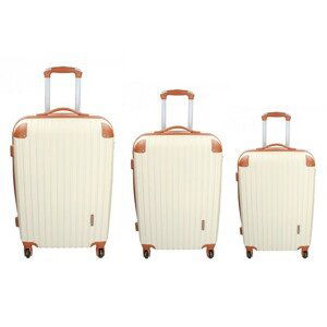 Sada 3 cestovných kufrov Madisson Apolen S,M,L - béžovo-hnedá