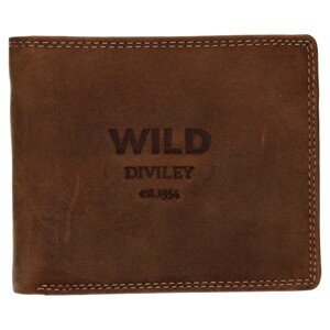 Pánska kožená peňaženka Diviley Wild David - hnedá