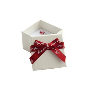JKBOX Papierová krabička s bordó mašľou Special Day na náušnice alebo prsteň IK009