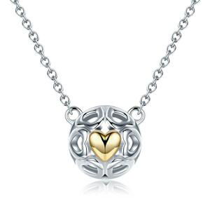 Linda's Jewelry Strieborný náhrdelník Kupola Sŕdc Ag 925/1000 INH038