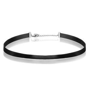 Linda's Jewelry Strieborný náhrdelník Choker s čipkovaným pásikom Ag 925/1000 INH039