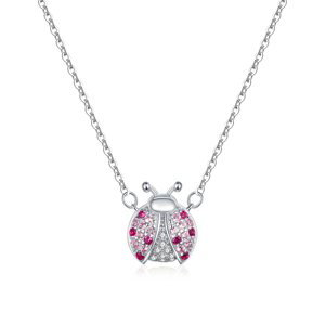 Linda's Jewelry Strieborný náhrdelník so zirkónmi Lienka Ag 925/1000 INH046