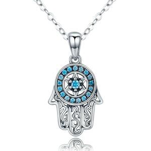 Linda's Jewelry Strieborný náhrdelník HAMSA Ag 925/1000 INH110