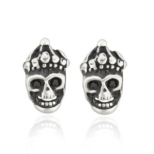 Sam's Artisans Náušnice King Ghost Skull chirurgická oceľ INM047