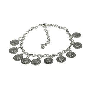 Linda's Jewelry Náramok Simple Coin členkový chirurgická oceľ INR048