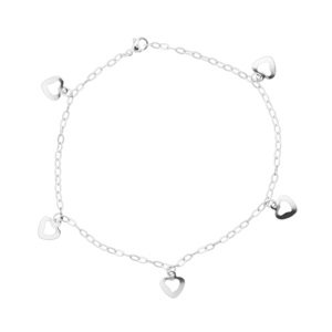 Linda's Jewelry Náramok na nohu Srdce chirurgická oceľ INR136