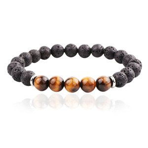 Sam's Artisans Korálkový náramok Lava Stone & Tiger Eye INRM224