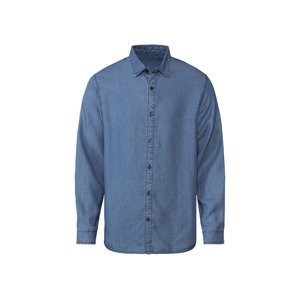 LIVERGY® Pánska košeľa s dlhým rukávom (L (41/42), modrá)