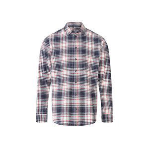 LIVERGY® Pánska flanelová košeľa (M (39/40), biela/modrá/červená)