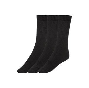 LIVERGY® Pánske ponožky, 3 páry (43/46, čierna)