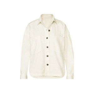 esmara® Dámska rifľová košeľová bunda (42, biela)