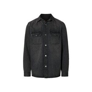 LIVERGY® Pánska rifľová košeľa (XL (43/44), čierna)