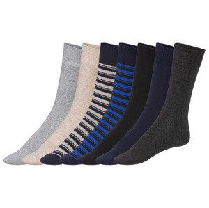 LIVERGY® Pánske ponožky, 7 párov (39/42, béžová/sivá/antracitová)