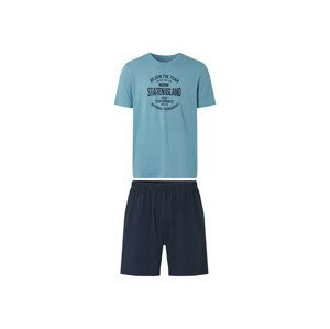 LIVERGY® Pánske krátke pyžamo (M (48/50), modrá/navy modrá)