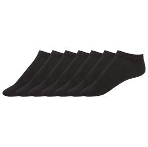 LIVERGY® Pánske nízke ponožky s BIO bavlnou, 7 párov (39/42, čierna)