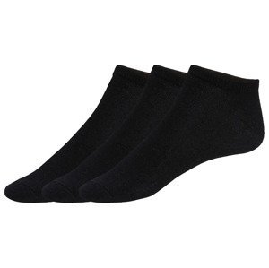 LIVERGY® Pánske nízke ponožky s BIO bavlnou, 3 páry (39/42, čierna)