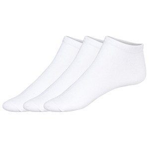 LIVERGY® Pánske nízke ponožky s BIO bavlnou, 3 páry (43/46, biela)