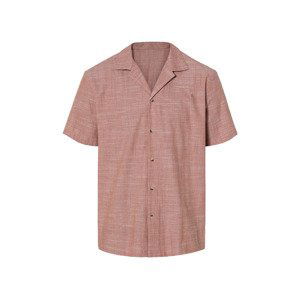 LIVERGY® Pánska košeľa s krátkym rukávom „Regular Fit“ (L (41/42), tehlová)