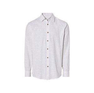 LIVERGY® Pánska košeľa „Regular Fit“ (L (41/42), pruhy/biela)