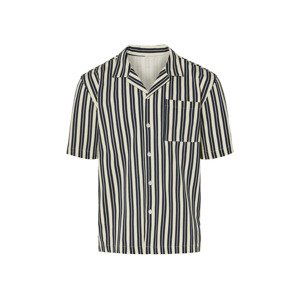 LIVERGY® Pánska košeľa s krátkym rukávom (XL (43/44), námornícka modrá/krémová)