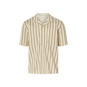 LIVERGY® Pánska košeľa s krátkym rukávom (M (39/40), hnedá/krémová)