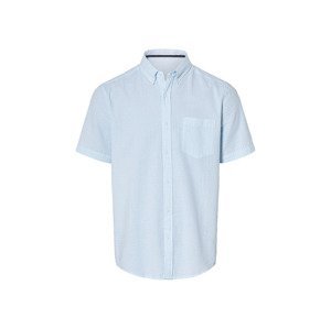 LIVERGY® Pánska voľnočasová košeľa (L (41/42), modrá/biela/pruhy)