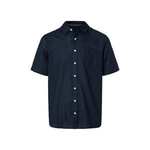 LIVERGY® Pánska košeľa s krátkym rukávom „Regular fit“ (L (41/42), námornícka modrá)