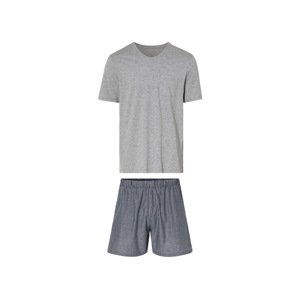 LIVERGY® Pánske krátke pyžamo (S (44/46), zelená/sivá)